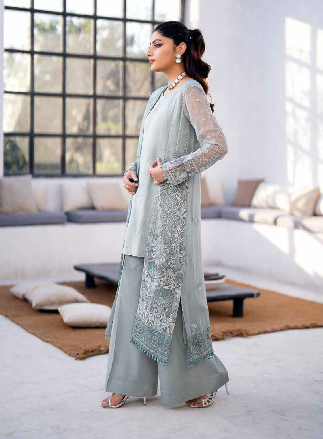 Kuch Khas By Flossie Embroidered Chiffon Suits Unstitched 3 Piece - FS24KKC K-1507 IZARA Kuch Khas By Flossie Embroidered Chiffon Suits Unstitched 3 Piece - FS24KKC K-1507 IZARA