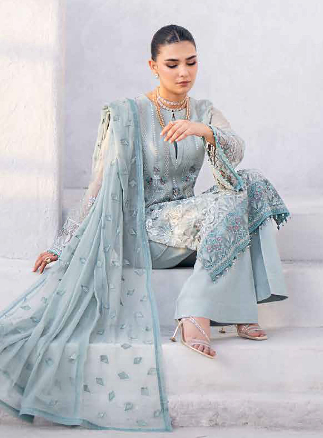 Kuch Khas By Flossie Embroidered Chiffon Suits Unstitched 3 Piece - FS24KKC K-1507 IZARA Kuch Khas By Flossie Embroidered Chiffon Suits Unstitched 3 Piece - FS24KKC K-1507 IZARA