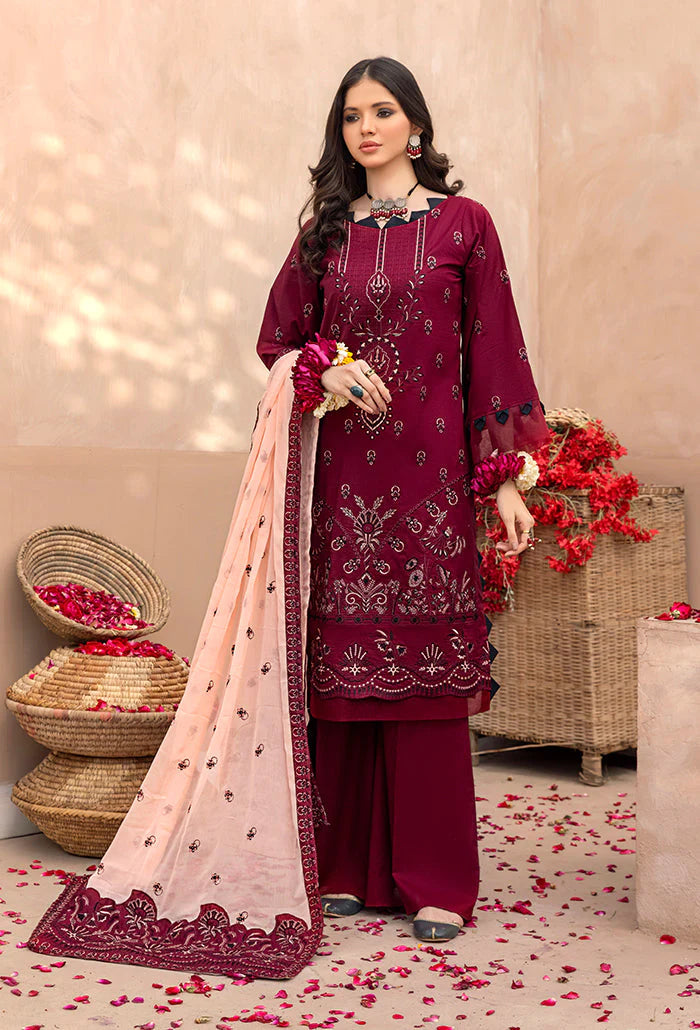 Laadli By Humdum Embroidered Lawn Unstitched 3 Piece Suit - 03 Laadli By Humdum Embroidered Lawn Unstitched 3 Piece Suit - 03