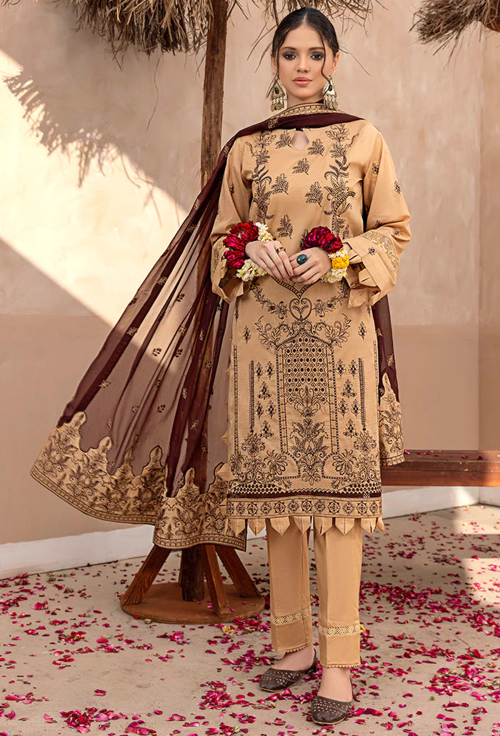 Laadli By Humdum Embroidered Lawn Unstitched 3 Piece Suit - 04 Laadli By Humdum Embroidered Lawn Unstitched 3 Piece Suit - 04