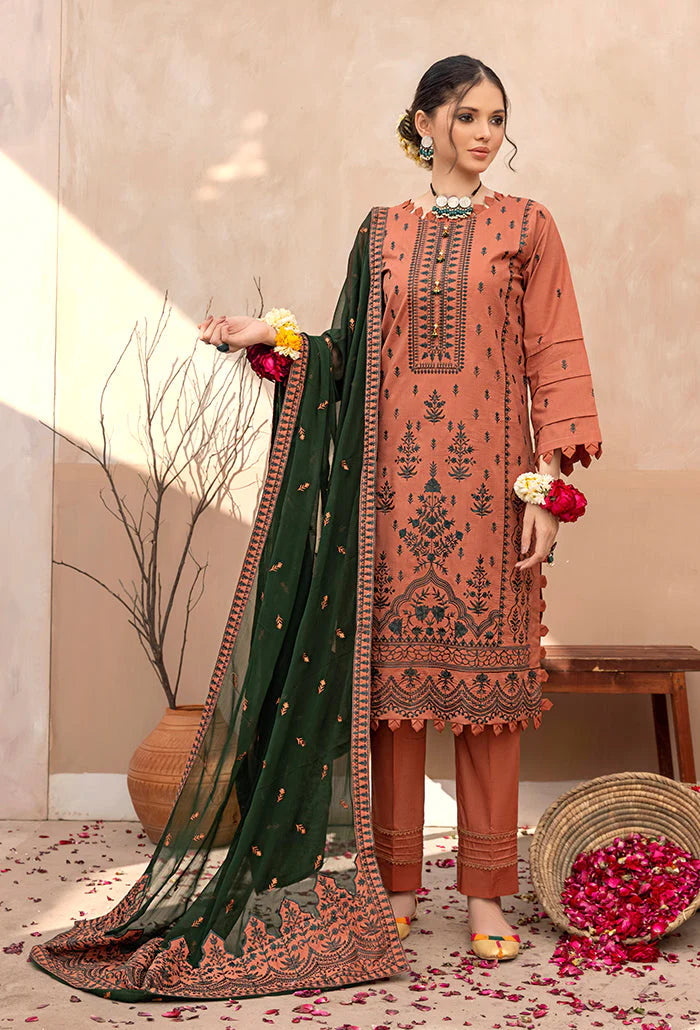 Laadli By Humdum Embroidered Lawn Unstitched 3 Piece Suit - 09 Laadli By Humdum Embroidered Lawn Unstitched 3 Piece Suit - 09
