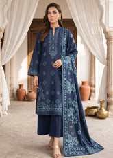 LSM Lakhany Printed Cashmi Vool 3 Piece Unstitched Suit LSM26CV D-LG-RL-0529-C