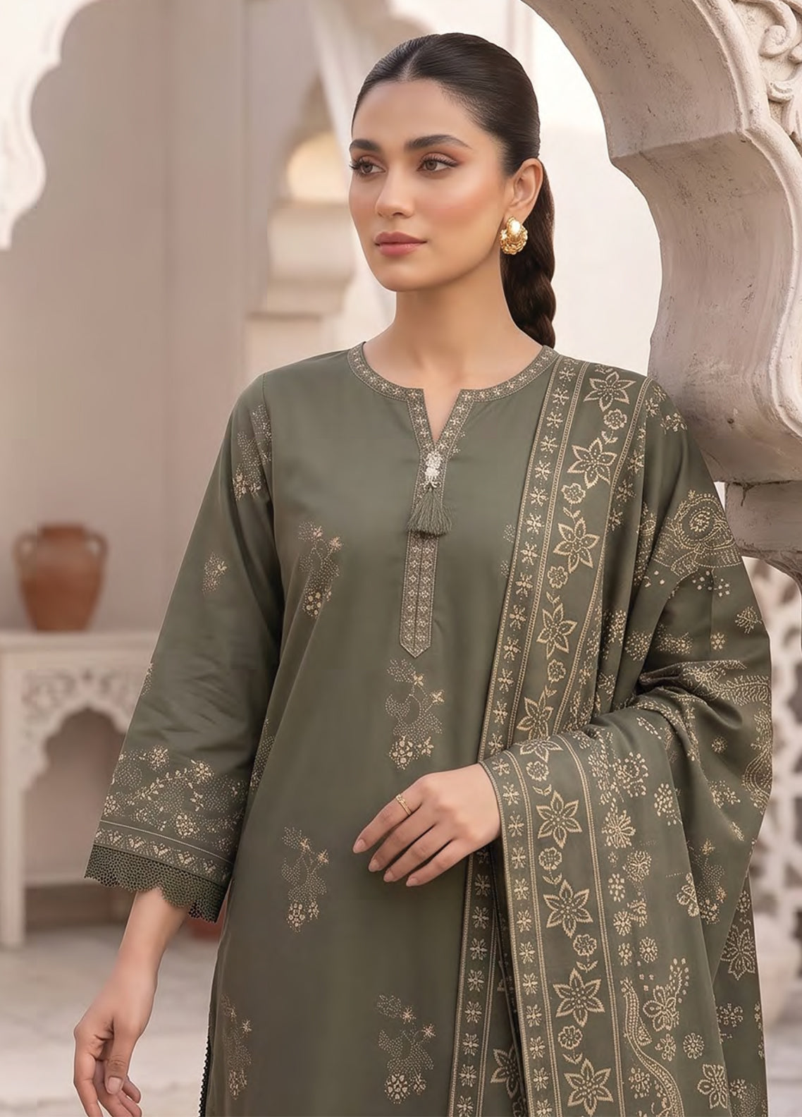 LSM Lakhany Printed Cashmi Vool 3 Piece Unstitched Suit LSM26CV D-LG-SG-0165-B LSM Lakhany Printed Cashmi Vool 3 Piece Unstitched Suit LSM26CV D-LG-SG-0165-B