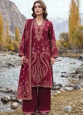 LSM Lakhany Printed Pashmina 3 Piece Unstitched Suit LSM26PPV1 D-LG-RK-0192-A