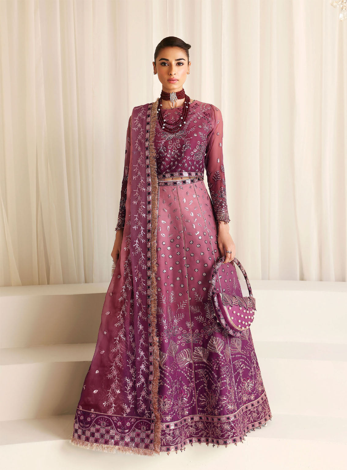 La Ruhe By Alizeh Embroidered Chiffon Suits Unstitched 3 Piece - ALZ24LR 2178 OPAL La Ruhe By Alizeh Embroidered Chiffon Suits Unstitched 3 Piece - ALZ24LR 2178 OPAL