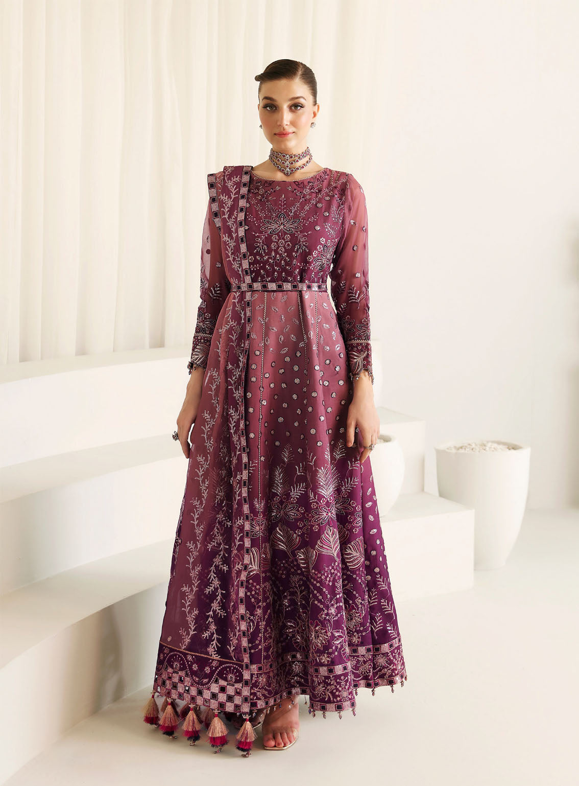 La Ruhe By Alizeh Embroidered Chiffon Suits Unstitched 3 Piece - ALZ24LR 2178 OPAL La Ruhe By Alizeh Embroidered Chiffon Suits Unstitched 3 Piece - ALZ24LR 2178 OPAL