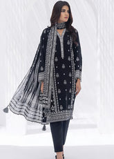 Lakhany Monochrome Printed Lawn Suits Unstitched 3 Piece Suit - LSM24MP LG-AR-0009