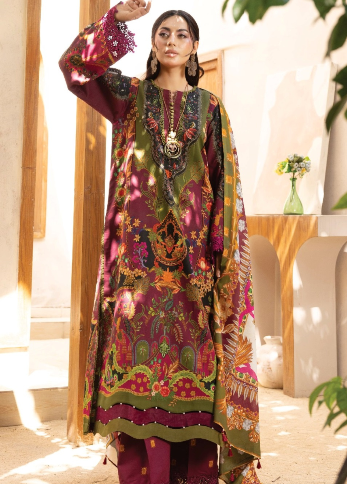 Lara De Flora By Gulmina Embroidered Lawn 3 Piece Unstitched Suit GM26LDF D-01 LUNARA Lara De Flora By Gulmina Embroidered Lawn 3 Piece Unstitched Suit GM26LDF D-01 LUNARA