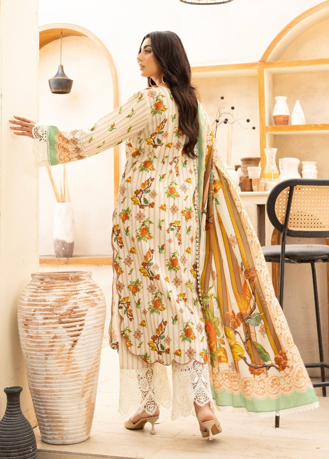 Lara De Flora By Gulmina Embroidered Lawn 3 Piece Unstitched Suit GM26LDF D-10 NUDEA Lara De Flora By Gulmina Embroidered Lawn 3 Piece Unstitched Suit GM26LDF D-10 NUDEA