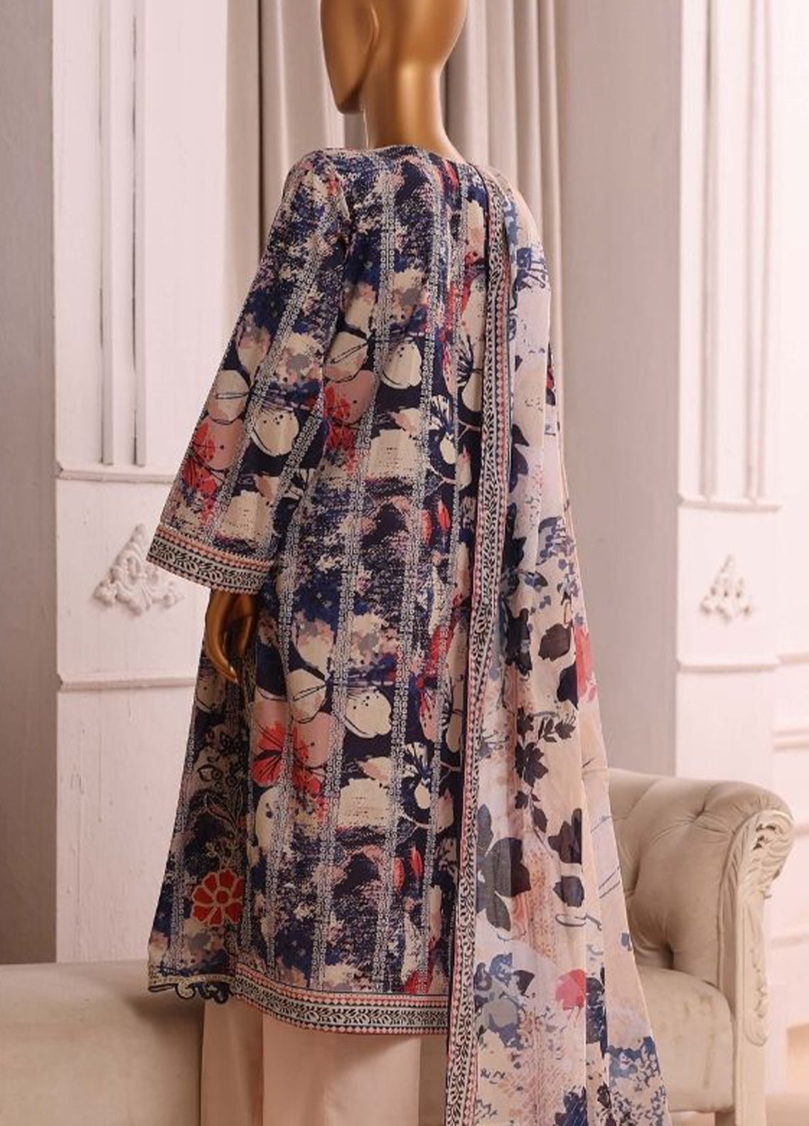 Laserkari Prints By HZ Textiles Embroidered Lawn 3 Piece Stitched Suit HZ26LPLE D-CPE-004 Laserkari Prints By HZ Textiles Embroidered Lawn 3 Piece Stitched Suit HZ26LPLE D-CPE-004