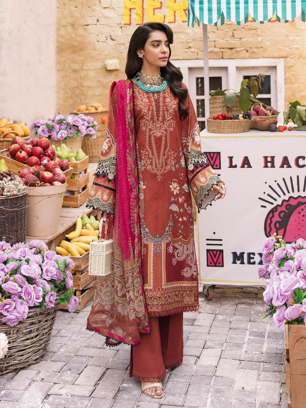 Gulaal Embroidered Lawn Unstitched 3 Piece Suit - 03 Gulaal Embroidered Lawn Unstitched 3 Piece Suit - 03