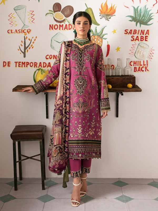 Gulaal Embroidered Lawn Unstitched 3 Piece Suit - 04 Gulaal Embroidered Lawn Unstitched 3 Piece Suit - 04