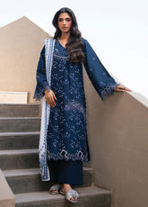 Layana Xenia Luxury Embroidered Lawn 3 Piece Unstitched Suit XE26LS D-02 TALIA