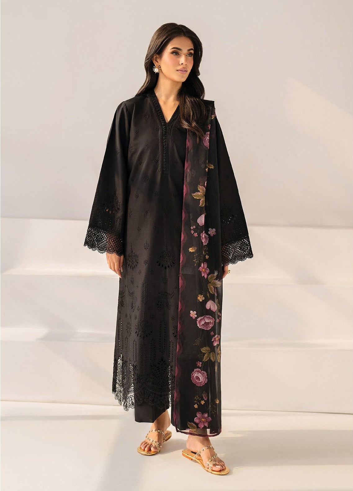 Layana Xenia Luxury Embroidered Lawn 3 Piece Unstitched Suit XE26LS D-10 SAPHIE Layana Xenia Luxury Embroidered Lawn 3 Piece Unstitched Suit XE26LS D-10 SAPHIE