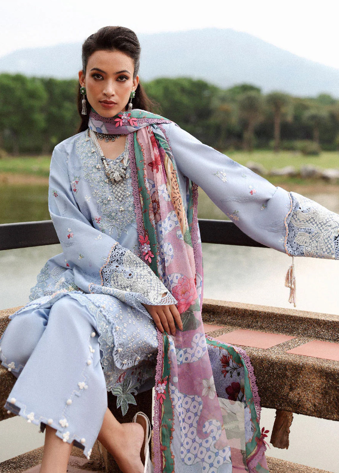 Lilas By Republic Womenswear Luxury Embroidered Lawn 3 Piece Unstitched Suit RW26LSL D-4B ELOWEN Lilas By Republic Womenswear Luxury Embroidered Lawn 3 Piece Unstitched Suit RW26LSL D-4B ELOWEN
