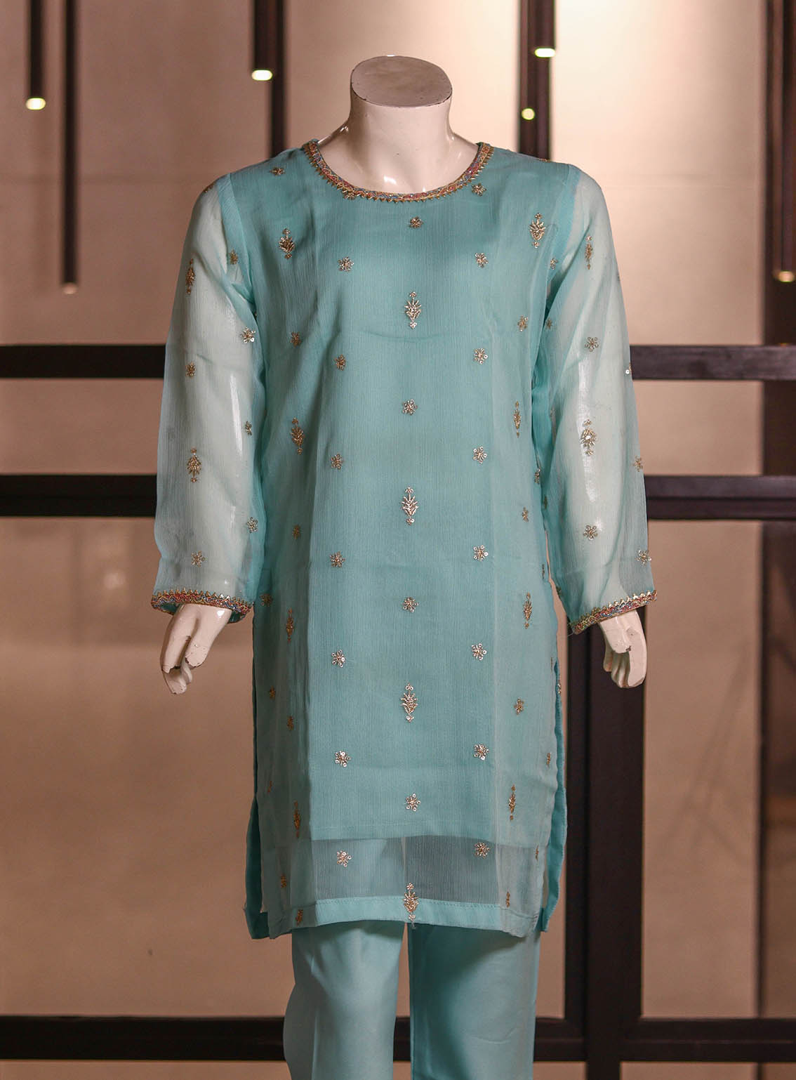 Little Berries Embroidered Chiffon Suits Stitched 2 Piece - LB25G LB025 Little Berries Embroidered Chiffon Suits Stitched 2 Piece - LB25G LB025
