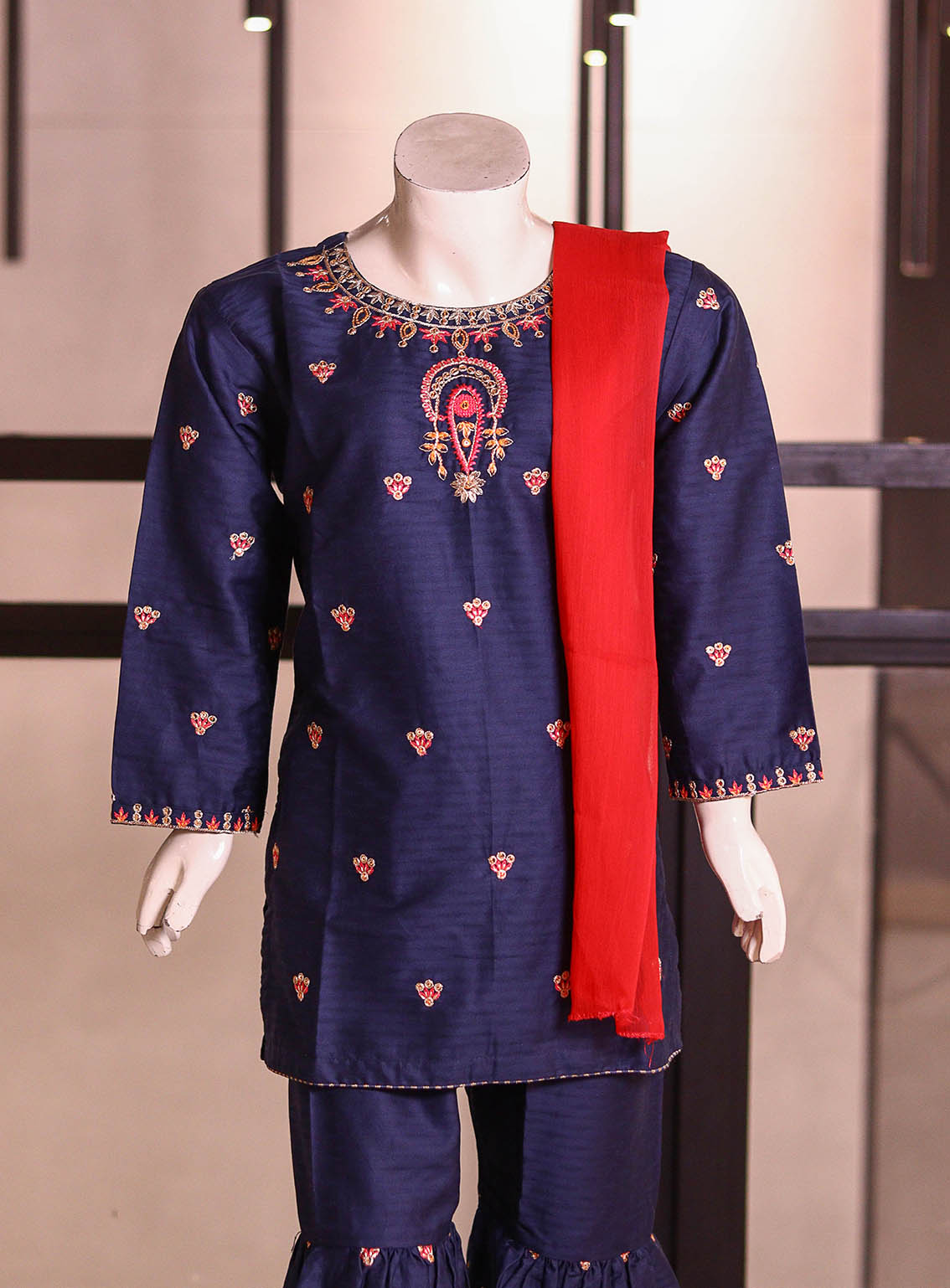 Little Berries Embroidered Cotton Suits Stitched 2 Piece - LB25G LB027 Little Berries Embroidered Cotton Suits Stitched 2 Piece - LB25G LB027