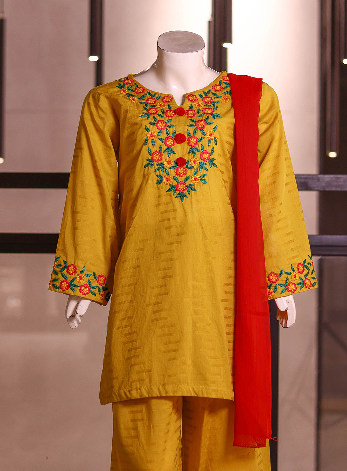 Little Berries Embroidered Cotton Suits Stitched 2 Piece - LB25G LB028 Little Berries Embroidered Cotton Suits Stitched 2 Piece - LB25G LB028