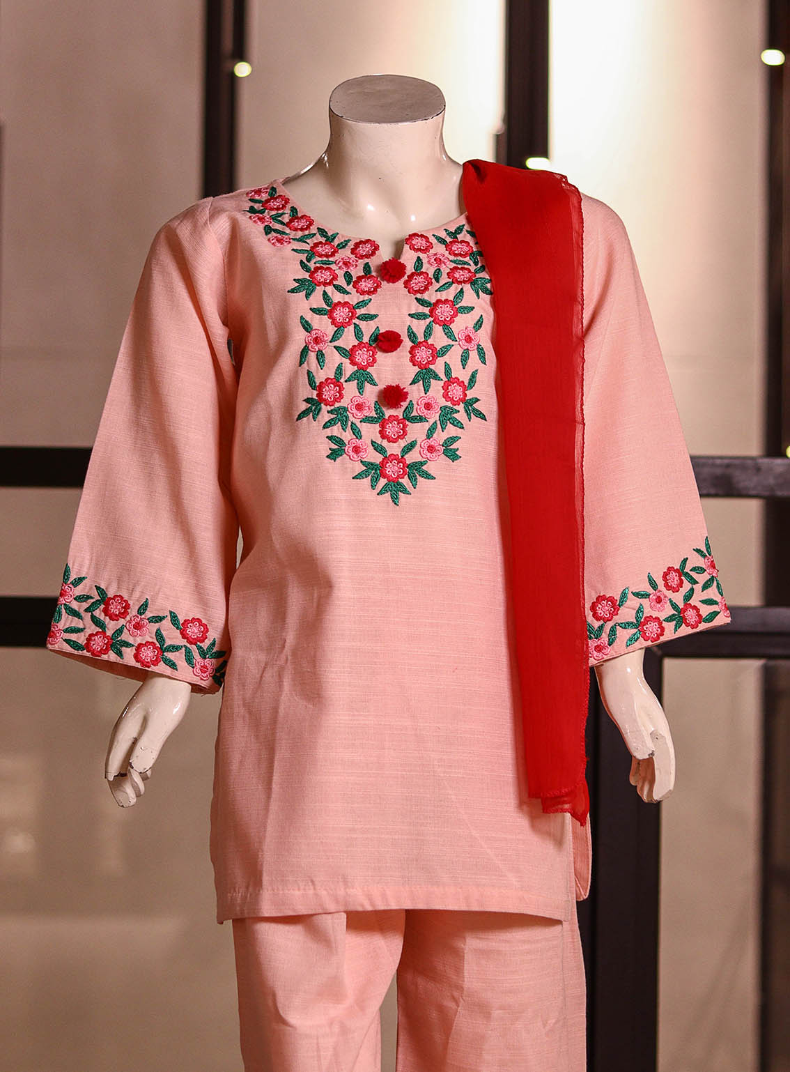 Little Berries Embroidered Khaddar Suits Stitched 2 Piece - LB25G LB029 Little Berries Embroidered Khaddar Suits Stitched 2 Piece - LB25G LB029