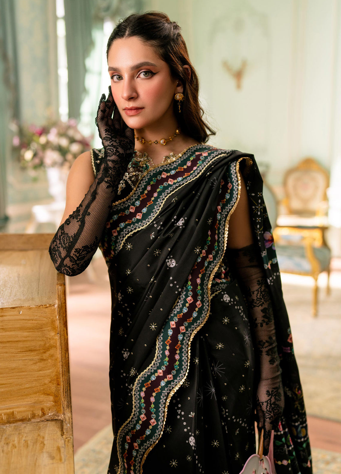 Luxe By Qalamkar Embroidered Silk 3 Piece Unstitched Suit QLM26QLS D-QSL-08 LINNEA Luxe By Qalamkar Embroidered Silk 3 Piece Unstitched Suit QLM26QLS D-QSL-08 LINNEA
