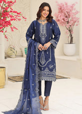 Luxe By Schick Embroidered Sheesha Silk 3 Piece Unstitched Suit SDH26LESSV6 D-04