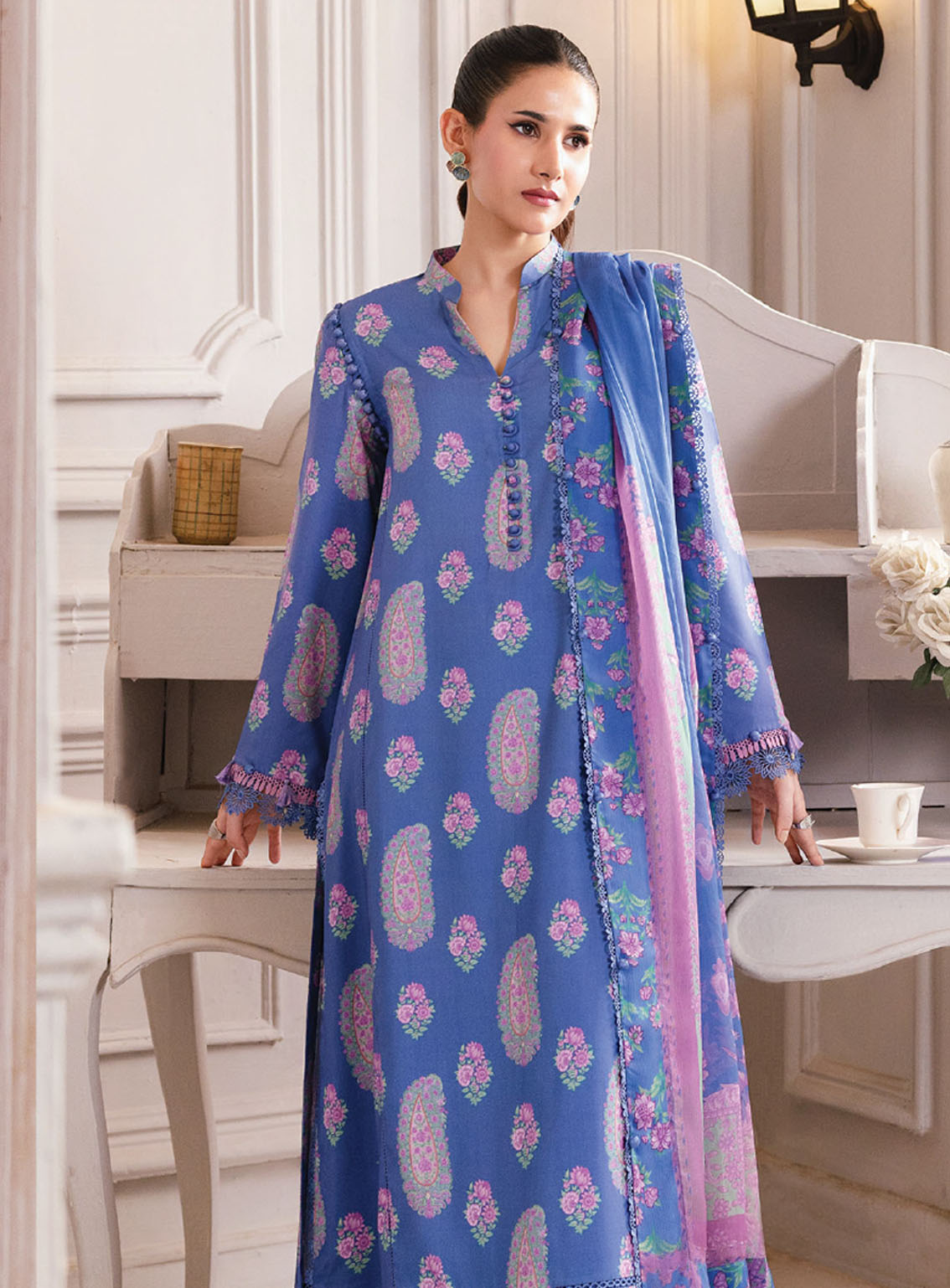 M Basic By Maria B Printed Linen Suits Unstitched 3 Piece - MB25WU MB-CUS25-1110B M Basic By Maria B Printed Linen Suits Unstitched 3 Piece - MB25WU MB-CUS25-1110B