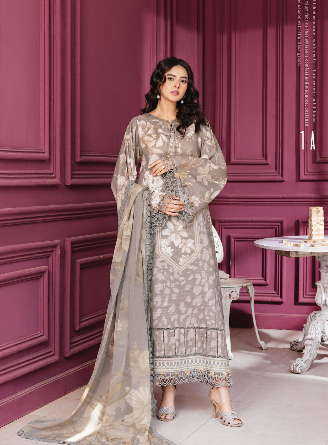 M Basic By Maria B Printed Slub Khaddar Suits Unstitched 3 Piece - MB25WU MB-CUS25-1101A M Basic By Maria B Printed Slub Khaddar Suits Unstitched 3 Piece - MB25WU MB-CUS25-1101A