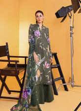 M Basic By Maria B Printed Slub Khaddar Suits Unstitched 3 Piece - MB25WU MB-CUS25-1103B