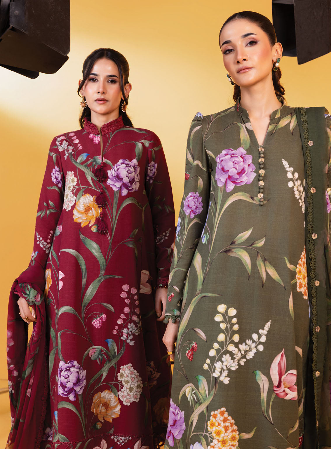 M Basic By Maria B Printed Slub Khaddar Suits Unstitched 3 Piece - MB25WU MB-CUS25-1103B M Basic By Maria B Printed Slub Khaddar Suits Unstitched 3 Piece - MB25WU MB-CUS25-1103B