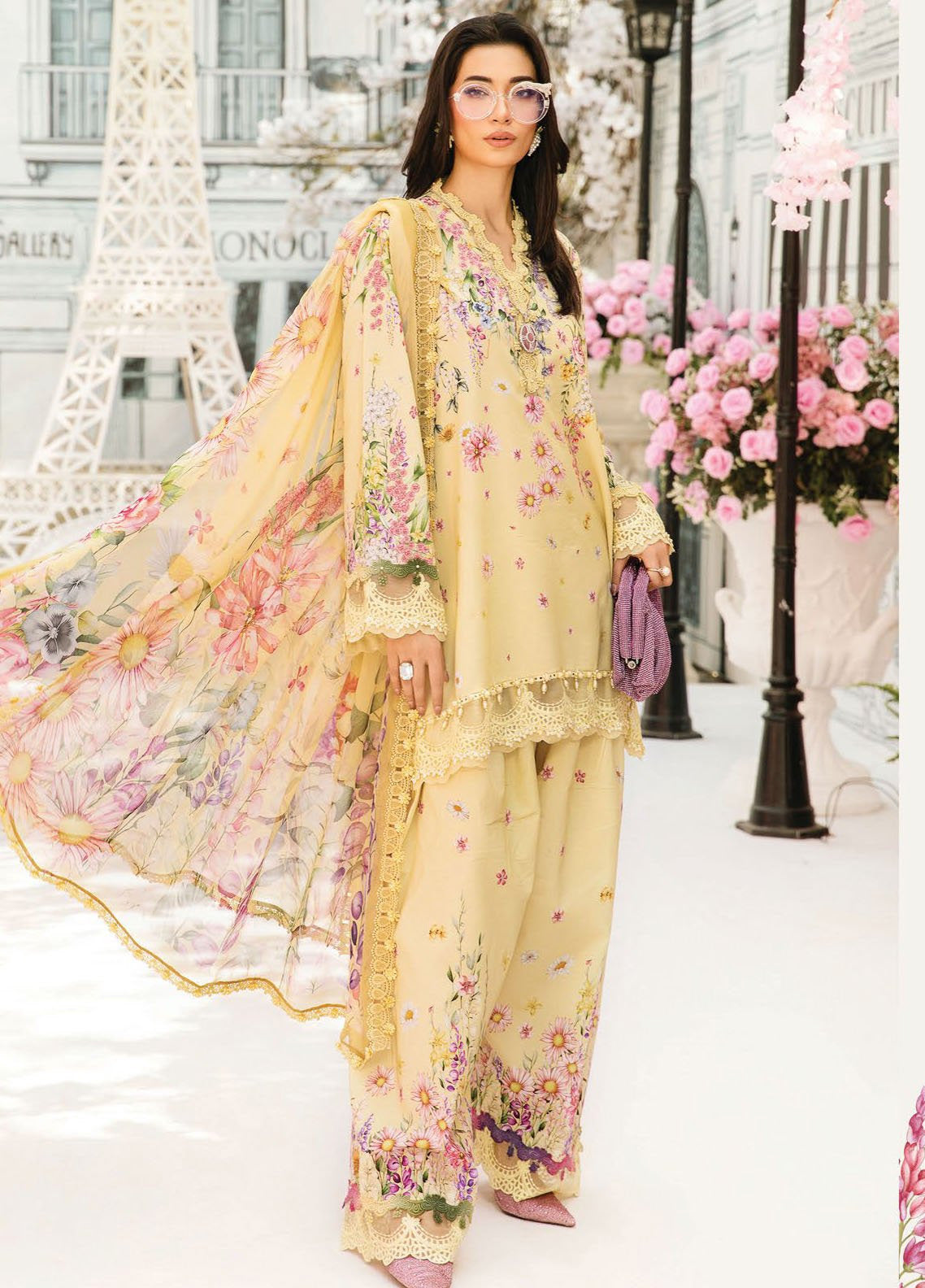 M Prints by Maria B Embroidered Lawn Suits Unstitched 3 Piece - MB25MP MPT-2603A M Prints by Maria B Embroidered Lawn Suits Unstitched 3 Piece - MB25MP MPT-2603A