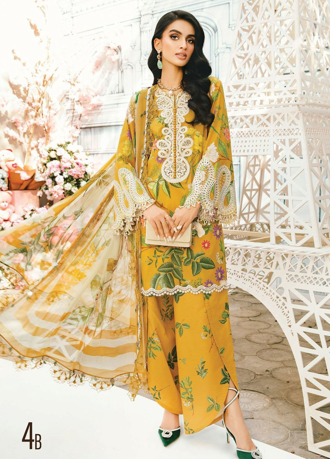 M Prints by Maria B Embroidered Lawn Suits Unstitched 3 Piece - MB25MP MPT-2604B M Prints by Maria B Embroidered Lawn Suits Unstitched 3 Piece - MB25MP MPT-2604B