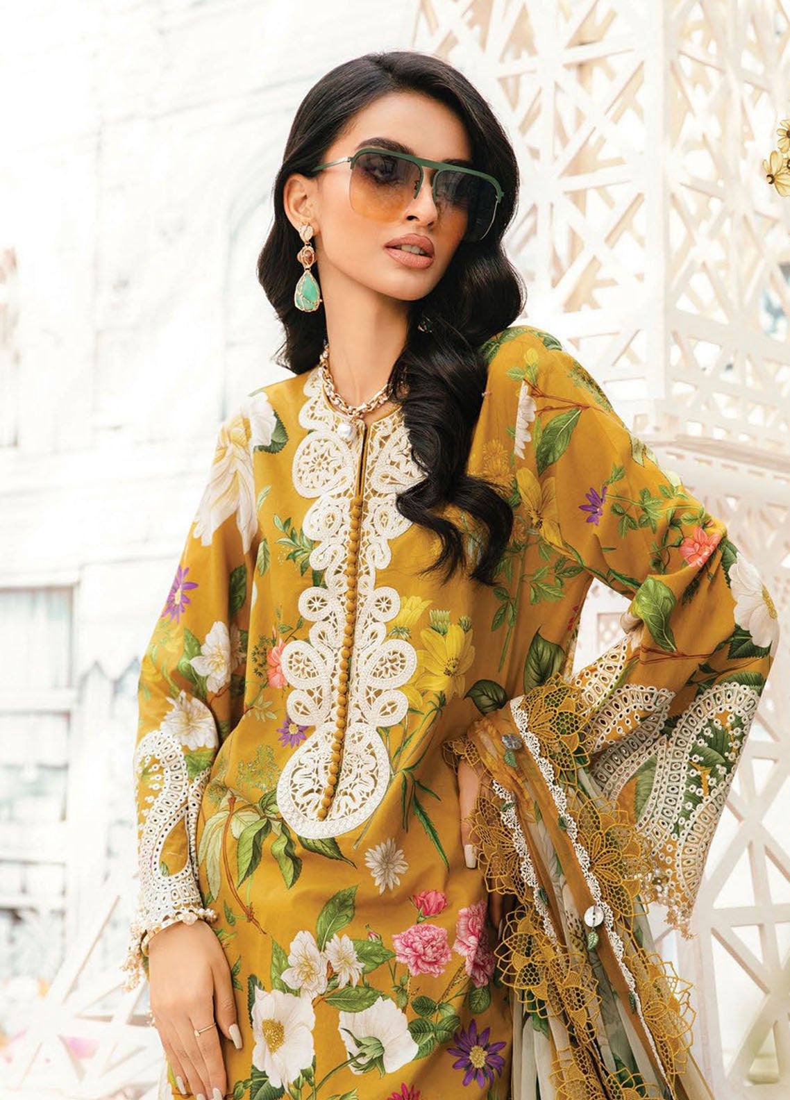 M Prints by Maria B Embroidered Lawn Suits Unstitched 3 Piece - MB25MP MPT-2604B M Prints by Maria B Embroidered Lawn Suits Unstitched 3 Piece - MB25MP MPT-2604B