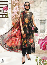 M Prints by Maria B Embroidered Lawn Suits Unstitched 3 Piece - MB25MP MPT-2607B