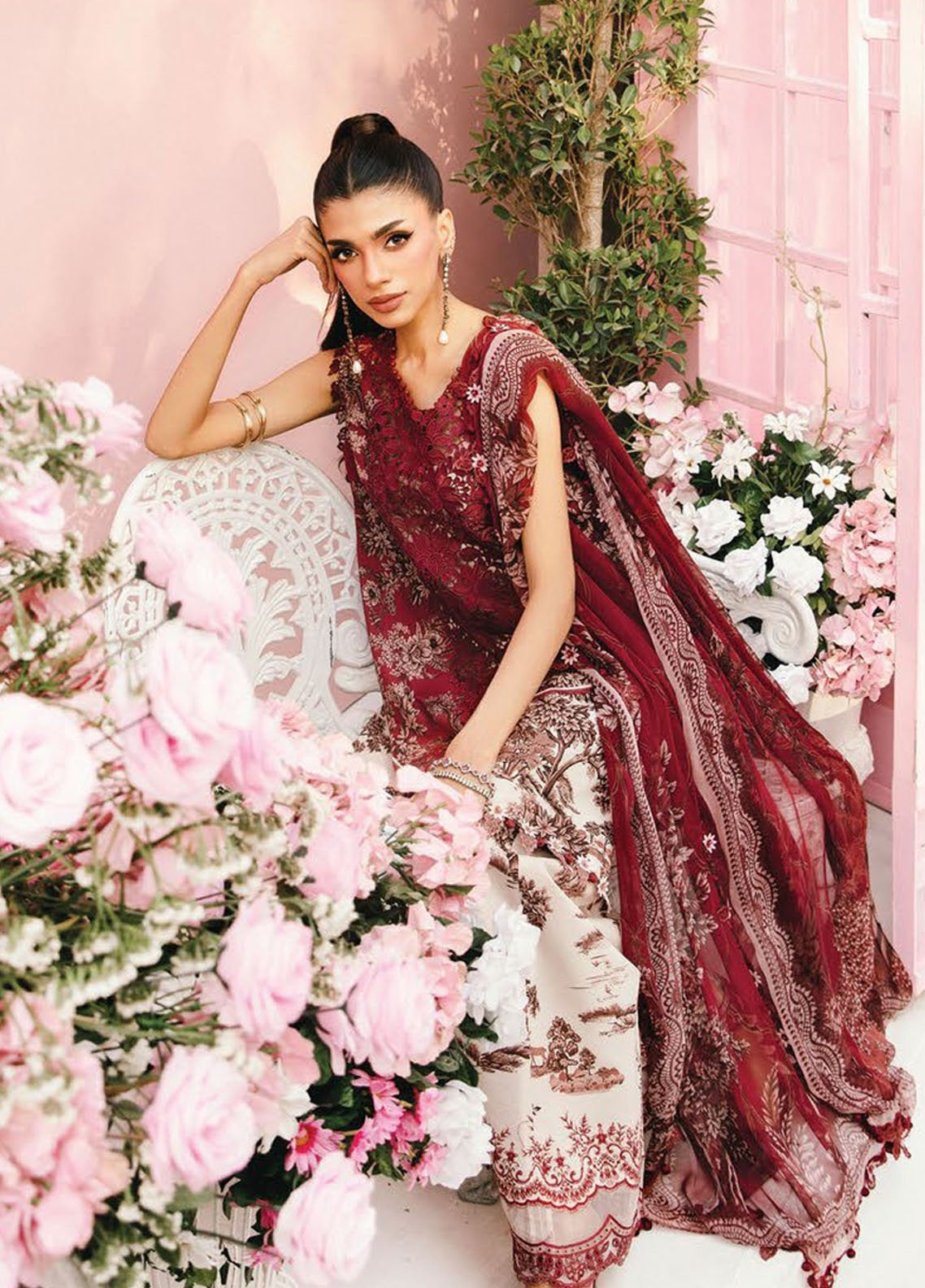 M Prints by Maria B Embroidered Lawn Suits Unstitched 3 Piece - MB25MP MPT-2608A M Prints by Maria B Embroidered Lawn Suits Unstitched 3 Piece - MB25MP MPT-2608A