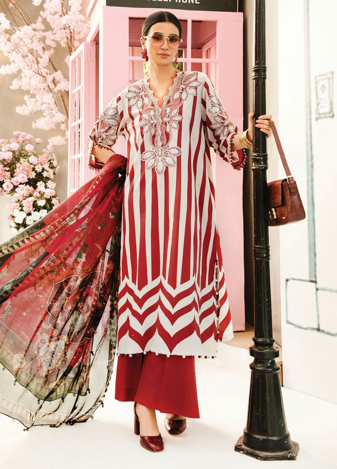 M Prints by Maria B Embroidered Lawn Suits Unstitched 3 Piece - MB25MP MPT-2609A M Prints by Maria B Embroidered Lawn Suits Unstitched 3 Piece - MB25MP MPT-2609A