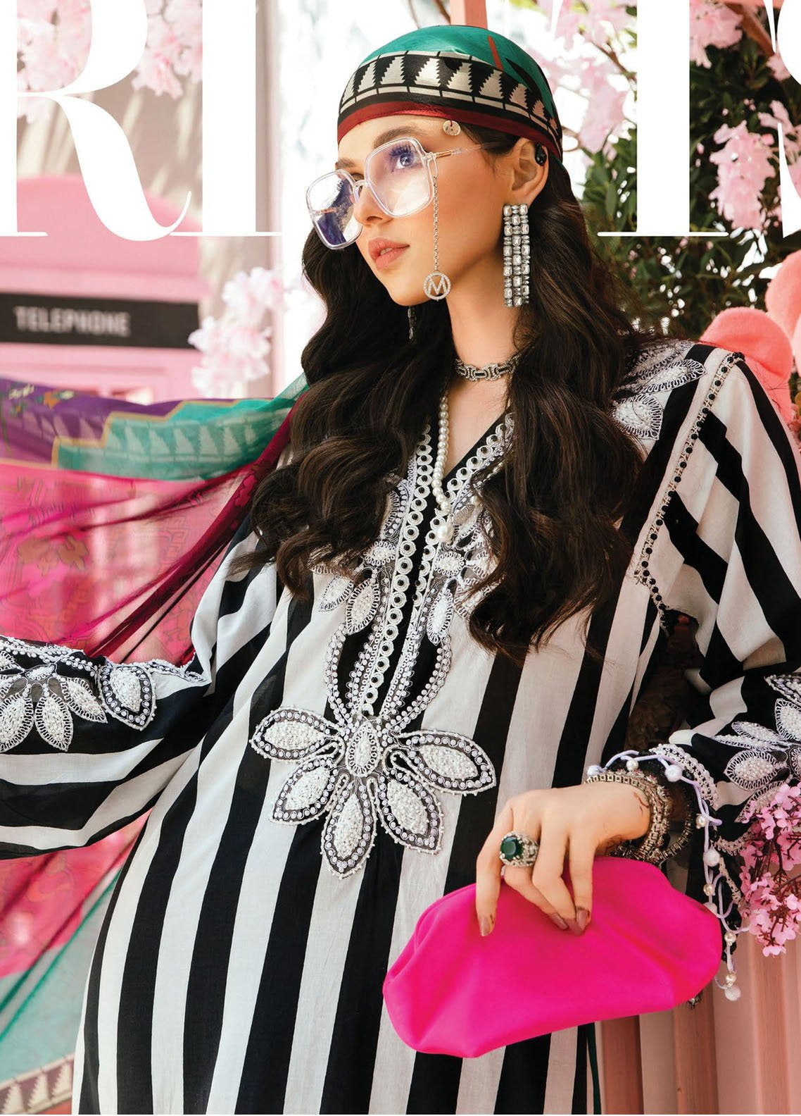 M Prints by Maria B Embroidered Lawn Suits Unstitched 3 Piece - MB25MP MPT-2609B M Prints by Maria B Embroidered Lawn Suits Unstitched 3 Piece - MB25MP MPT-2609B