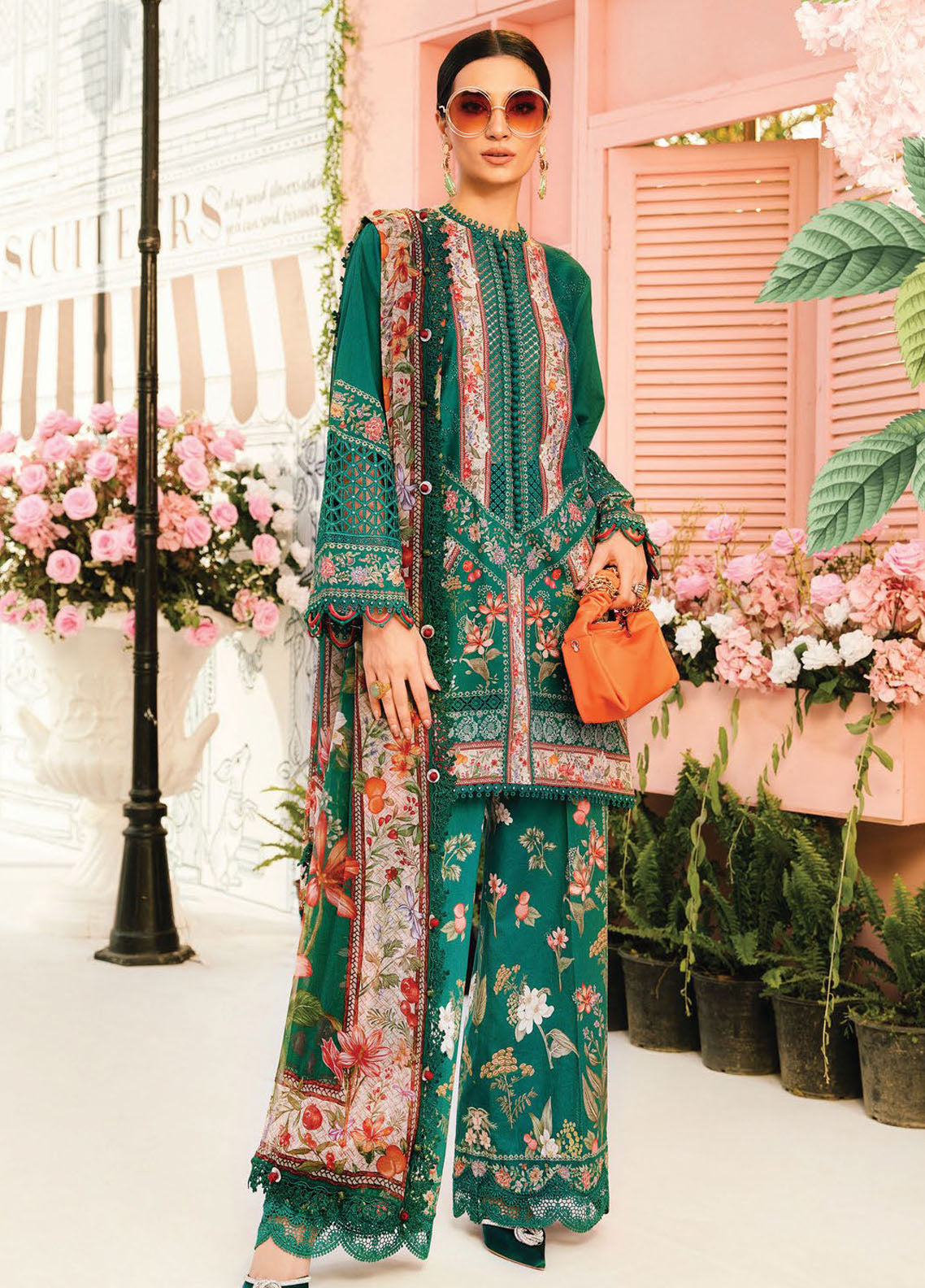 M Prints by Maria B Embroidered Lawn Suits Unstitched 3 Piece - MB25MP MPT-2610A M Prints by Maria B Embroidered Lawn Suits Unstitched 3 Piece - MB25MP MPT-2610A