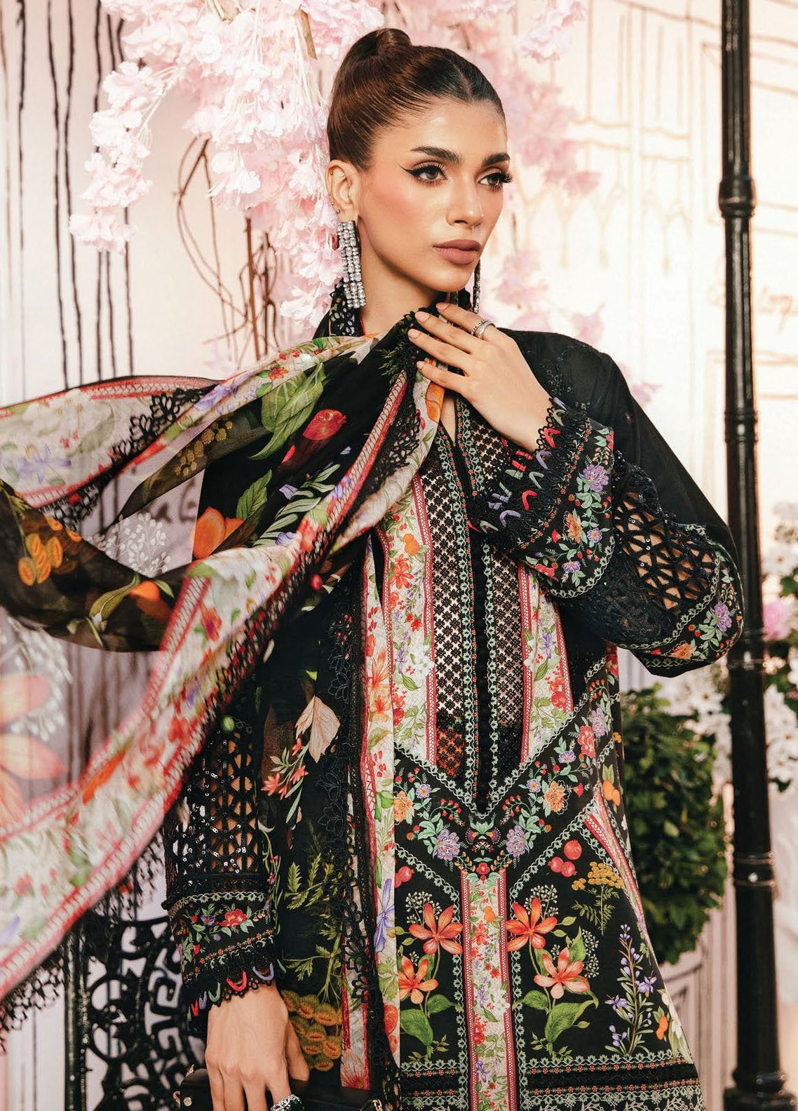 M Prints by Maria B Embroidered Lawn Suits Unstitched 3 Piece - MB25MP MPT-2610B M Prints by Maria B Embroidered Lawn Suits Unstitched 3 Piece - MB25MP MPT-2610B