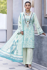 D#3728 Motifz Rang Digital Printed Lawn Collection 523
