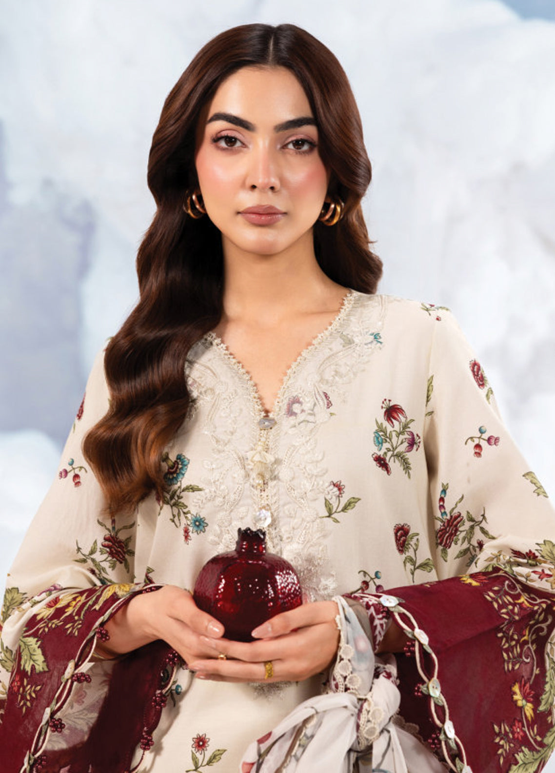 M Basic Spring Summer By Maria B Embroidered Lawn 3 Piece Unstitched Suit MB26MBSSV2 D-1A M Basic Spring Summer By Maria B Embroidered Lawn 3 Piece Unstitched Suit MB26MBSSV2 D-1A