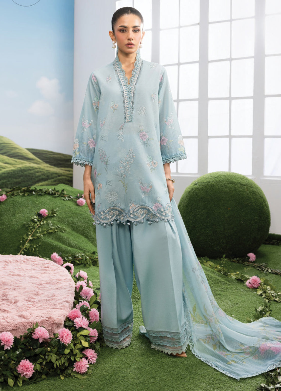 M Basic Spring Summer By Maria B Embroidered Lawn 3 Piece Unstitched Suit MB26MBSSV2 D-2B M Basic Spring Summer By Maria B Embroidered Lawn 3 Piece Unstitched Suit MB26MBSSV2 D-2B