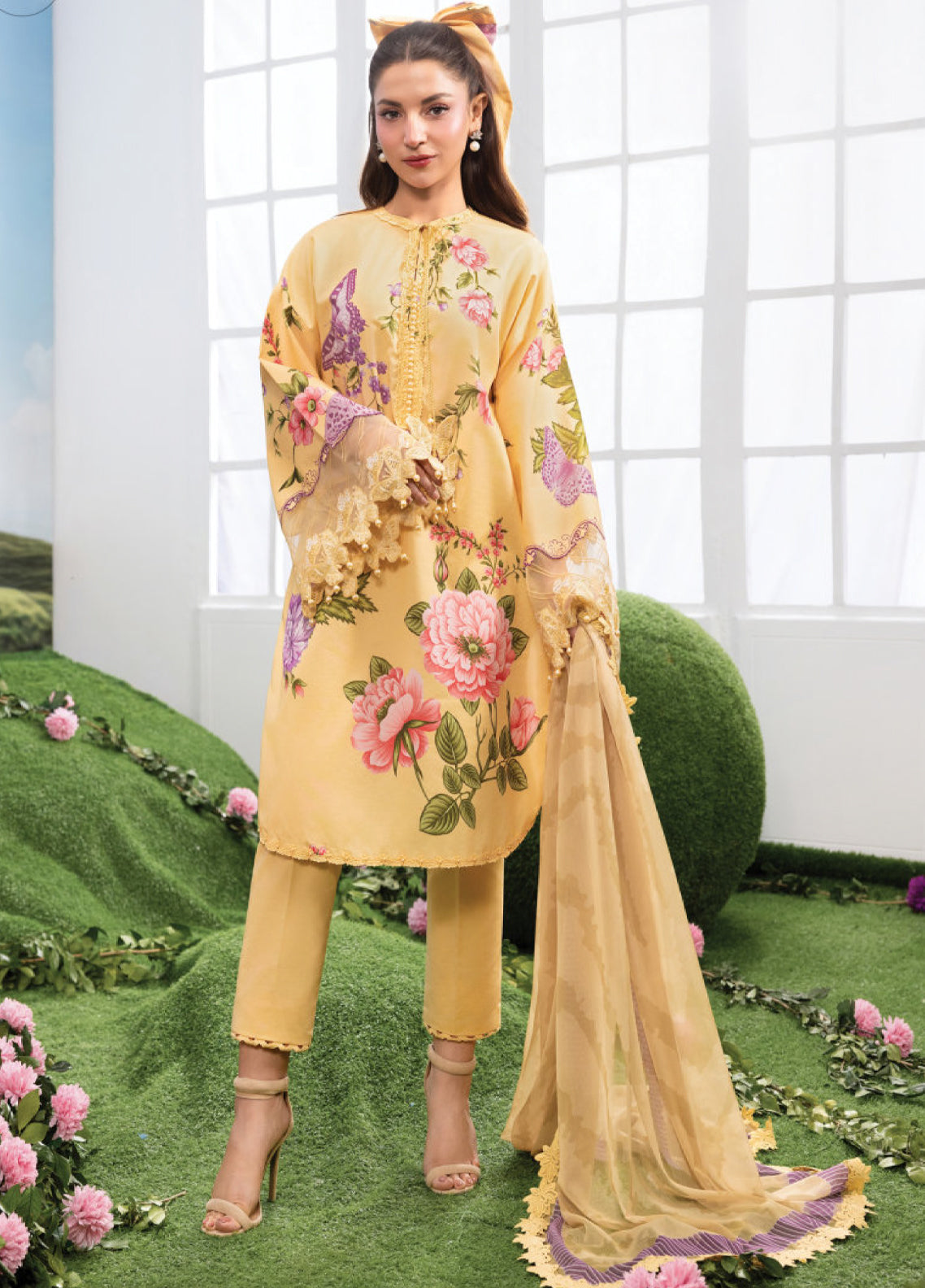 M Basic Spring Summer By Maria B Embroidered Lawn 3 Piece Unstitched Suit MB26MBSSV2 D-4B M Basic Spring Summer By Maria B Embroidered Lawn 3 Piece Unstitched Suit MB26MBSSV2 D-4B