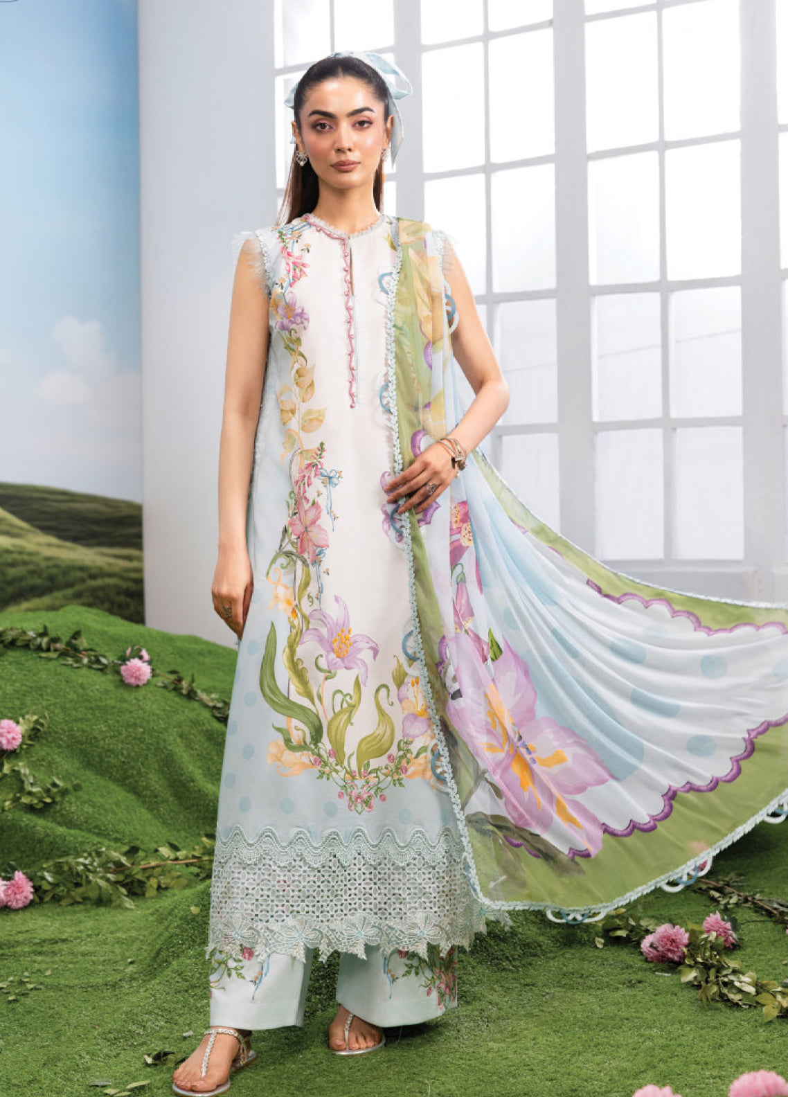 M Basic Spring Summer By Maria B Embroidered Lawn 3 Piece Unstitched Suit MB26MBSSV2 D-5A M Basic Spring Summer By Maria B Embroidered Lawn 3 Piece Unstitched Suit MB26MBSSV2 D-5A