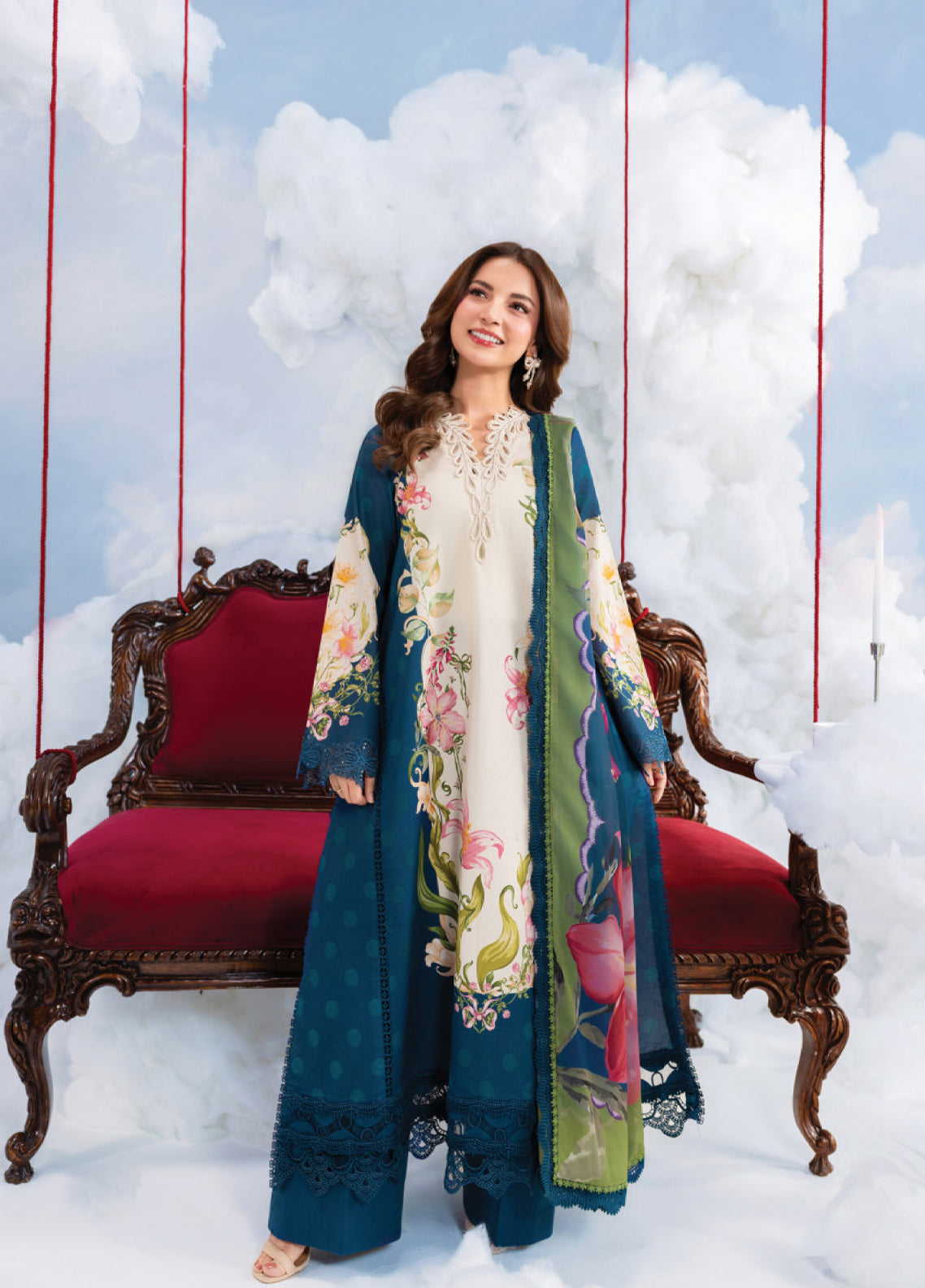 M Basic Spring Summer By Maria B Embroidered Lawn 3 Piece Unstitched Suit MB26MBSSV2 D-5B M Basic Spring Summer By Maria B Embroidered Lawn 3 Piece Unstitched Suit MB26MBSSV2 D-5B