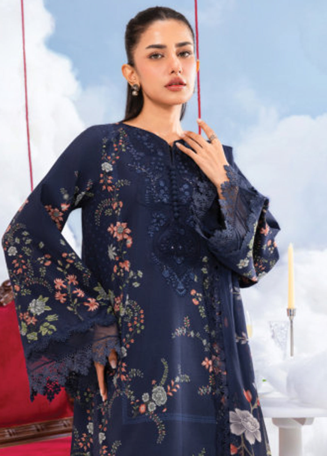 M Basic Spring Summer By Maria B Embroidered Lawn 3 Piece Unstitched Suit MB26MBSSV2 D-7B M Basic Spring Summer By Maria B Embroidered Lawn 3 Piece Unstitched Suit MB26MBSSV2 D-7B