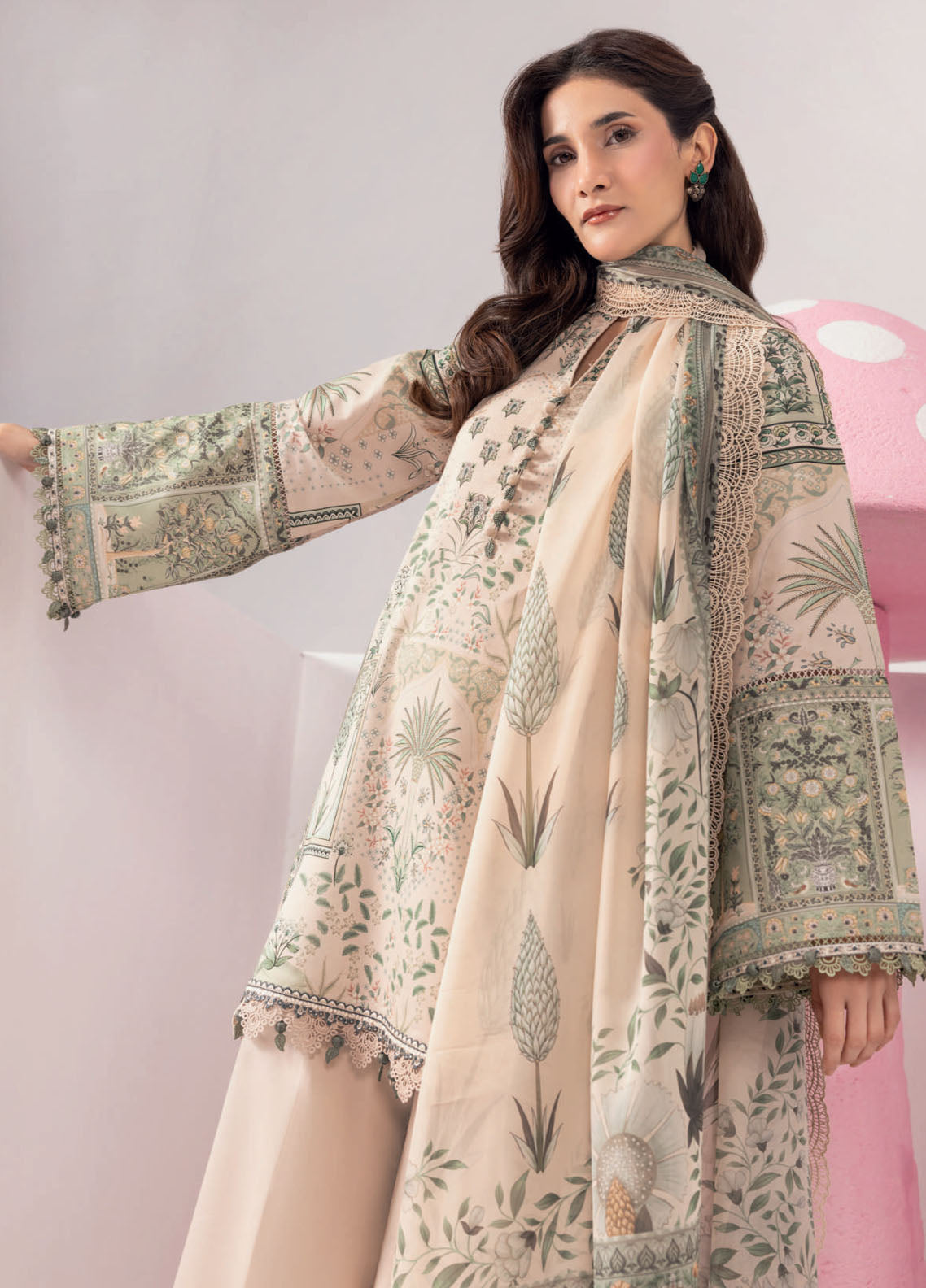 M Basic Spring Summer By Maria B Embroidered Lawn 3 Piece Unstitched Suit MB26MBSS D-11A M Basic Spring Summer By Maria B Embroidered Lawn 3 Piece Unstitched Suit MB26MBSS D-11A