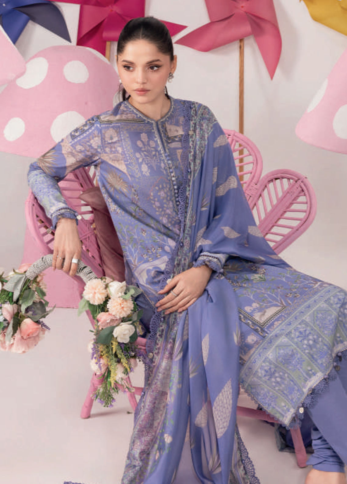M Basic Spring Summer By Maria B Embroidered Lawn 3 Piece Unstitched Suit MB26MBSS D-11B M Basic Spring Summer By Maria B Embroidered Lawn 3 Piece Unstitched Suit MB26MBSS D-11B