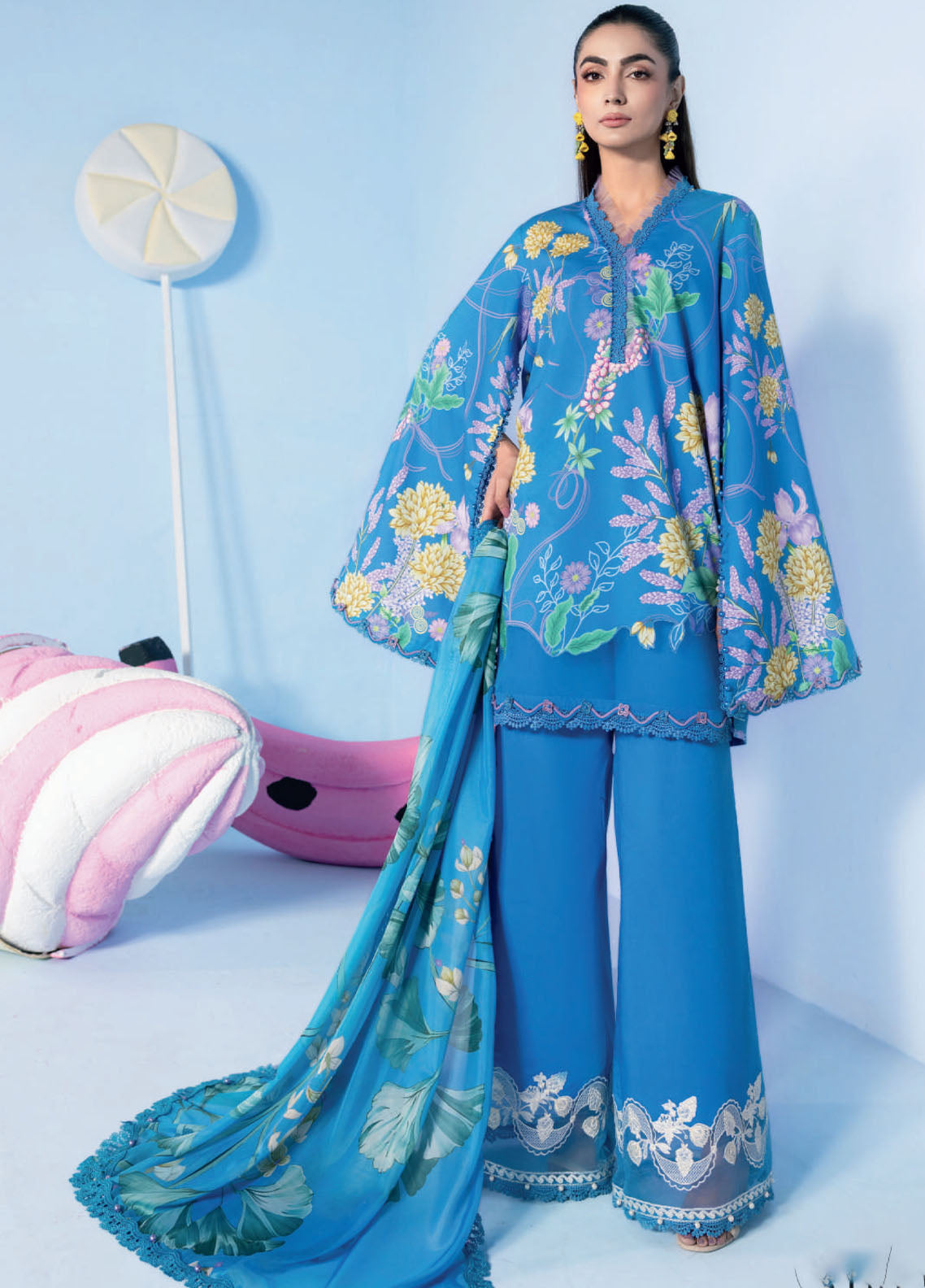 M Basic Spring Summer By Maria B Embroidered Lawn 3 Piece Unstitched Suit MB26MBSS D-13B M Basic Spring Summer By Maria B Embroidered Lawn 3 Piece Unstitched Suit MB26MBSS D-13B