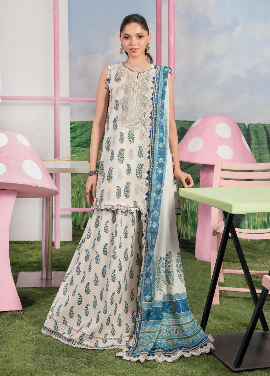 M Basic Spring Summer By Maria B Embroidered Lawn 3 Piece Unstitched Suit MB26MBSS D-5A M Basic Spring Summer By Maria B Embroidered Lawn 3 Piece Unstitched Suit MB26MBSS D-5A