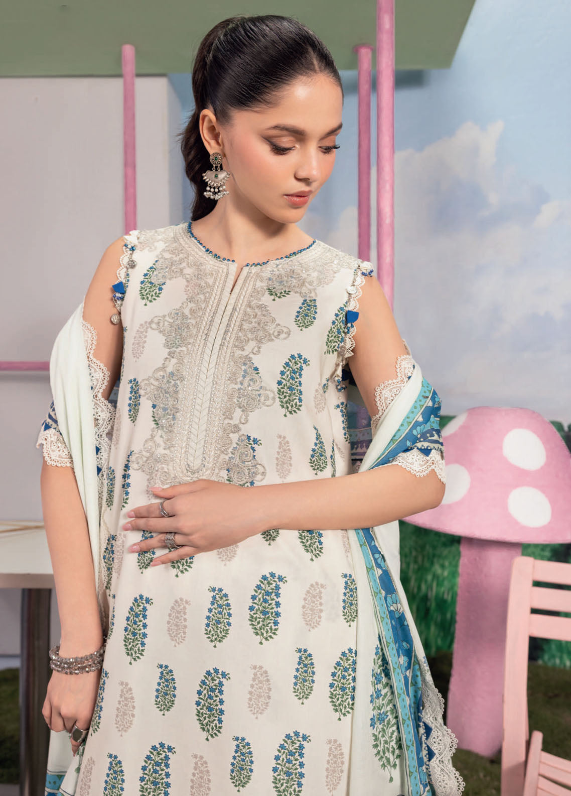 M Basic Spring Summer By Maria B Embroidered Lawn 3 Piece Unstitched Suit MB26MBSS D-5A M Basic Spring Summer By Maria B Embroidered Lawn 3 Piece Unstitched Suit MB26MBSS D-5A